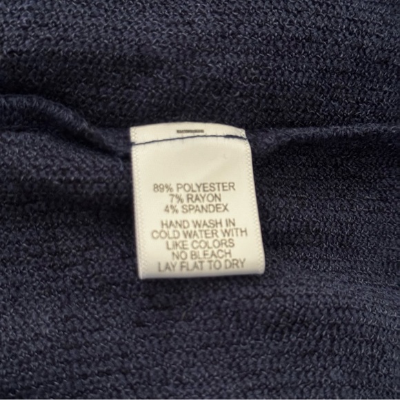 Gibsonlook Navy Blue Knit Elastic Waist Pull On Wide Leg Crop Pants Size 2X - Picture 5 of 5